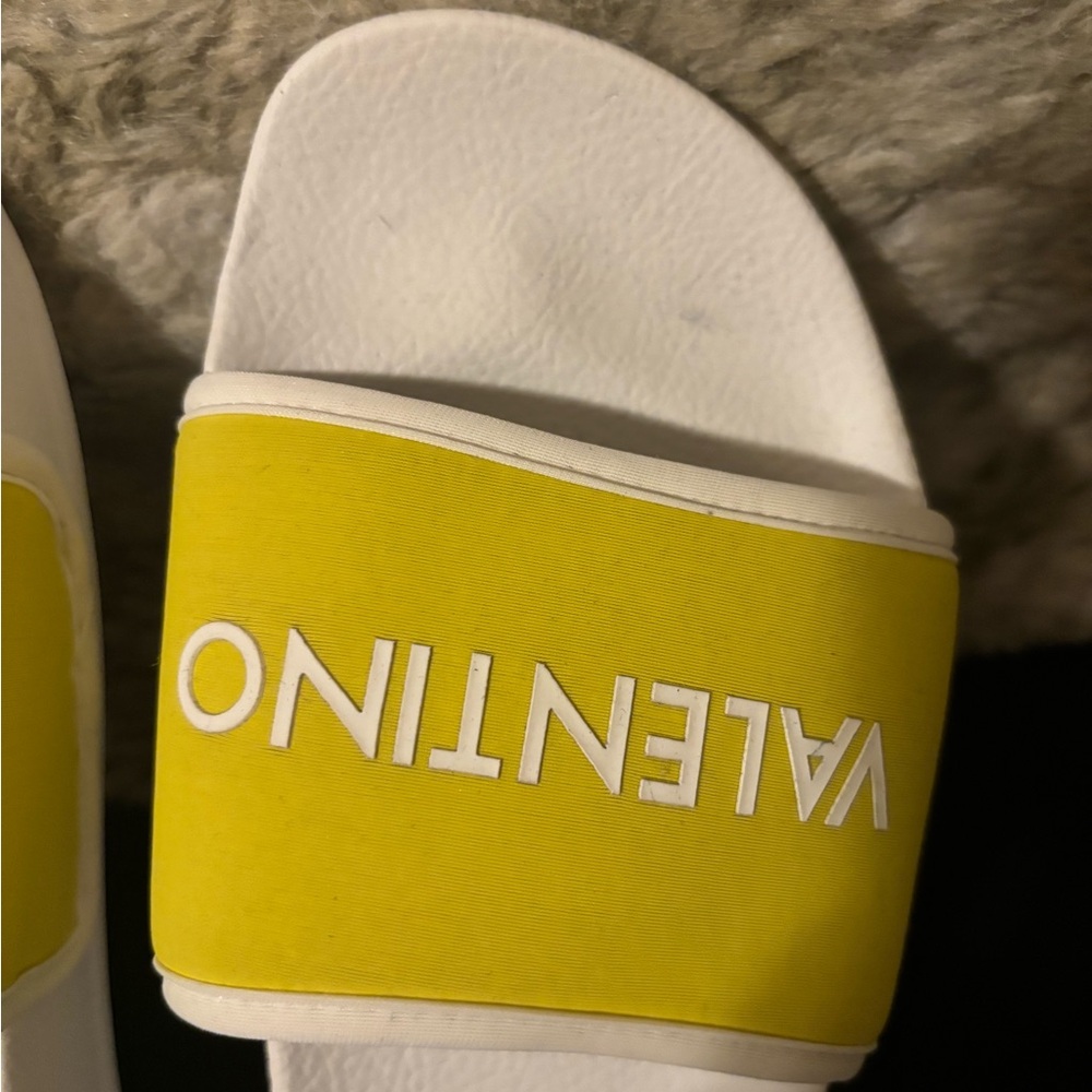 Mario Valentino Women's Yellow Slide Sandals - Picture 4 of 8